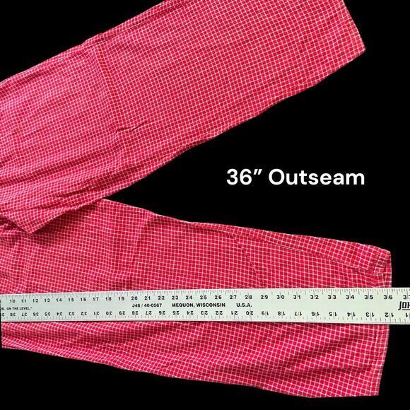 Planet Sleep Pajamas Boys Size Medium‎ White And Red Checkers Drawstring Comfort - Picture 8 of 9